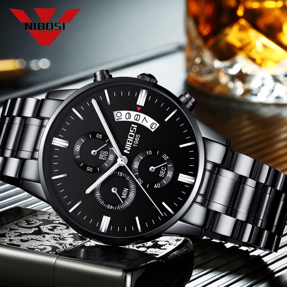 Đồng Hồ Nam NIBOSI Thép Không  - đánh giá và giá Luxury Watch Top 10