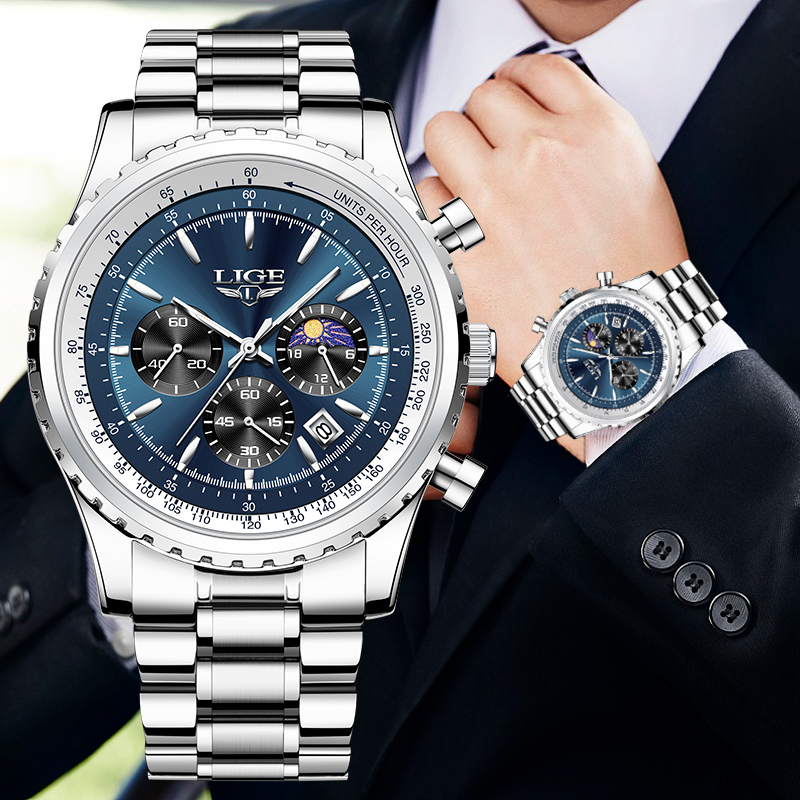 LIGE Brand Luxury Quartz Man W - đánh giá và giá Luxury Watch Magazine
