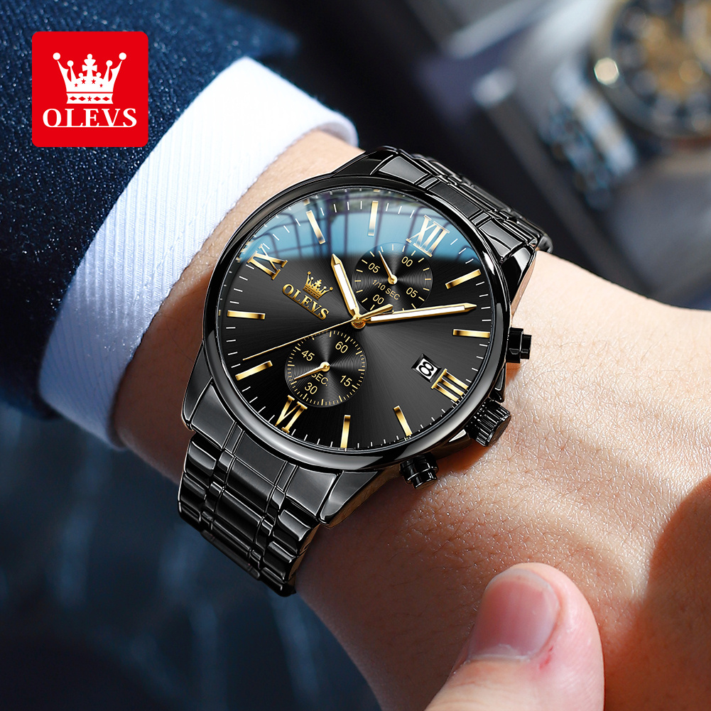 OLEVS 2886 Classic Black Quart - đánh giá và giá Luxury Watch Magazine