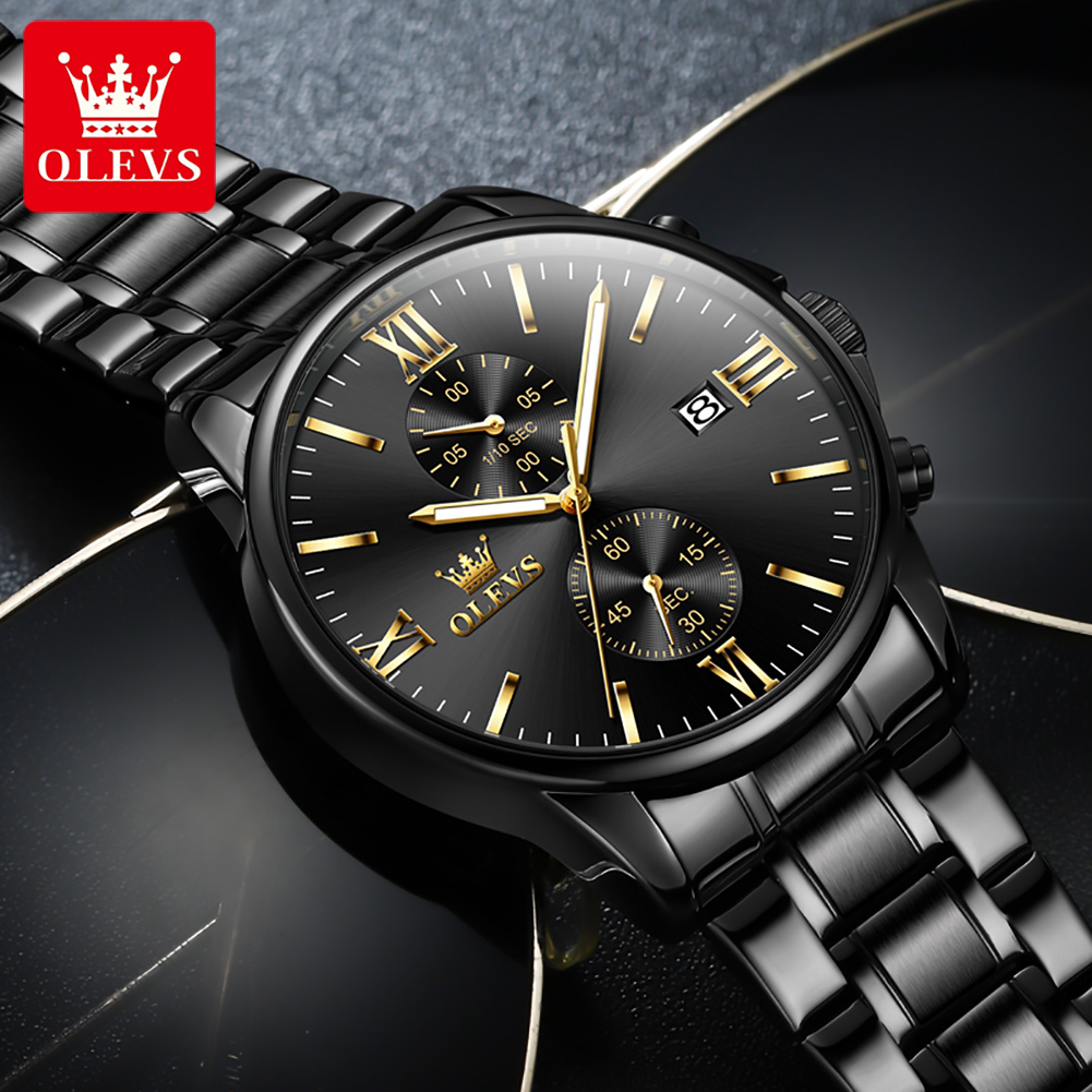OLEVS 2886 Classic Black Quart - đánh giá và giá Luxury Watch Magazine