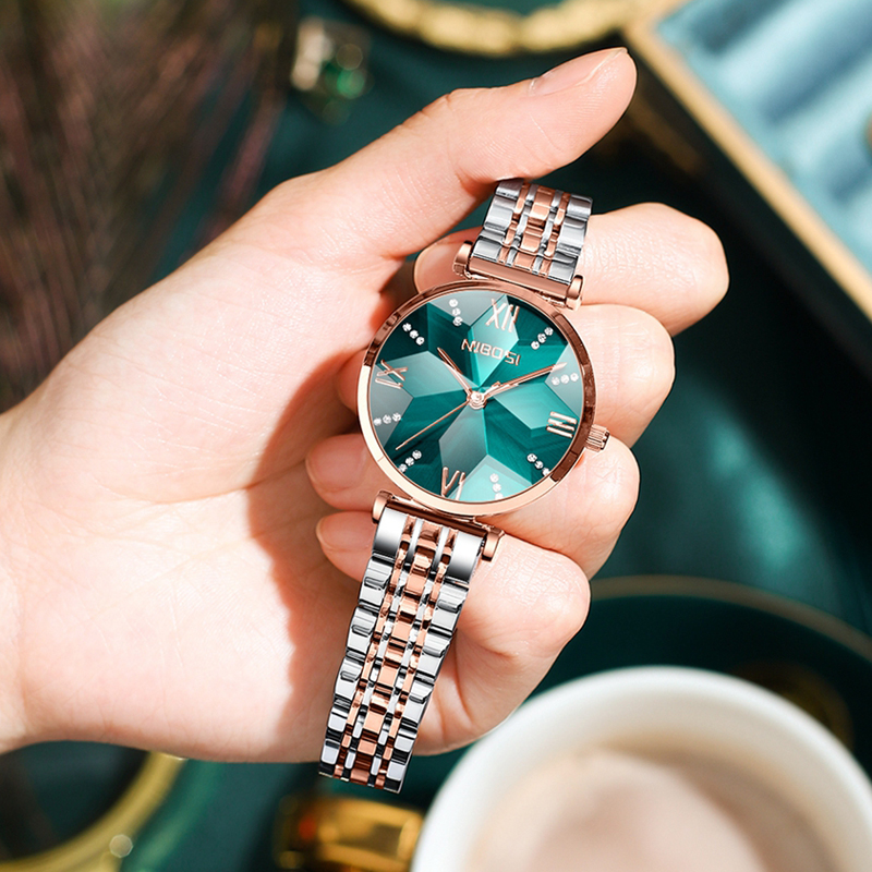 NIBOSI Fashion Rhombus Mirror  - đánh giá và giá Luxury Watch Top 10