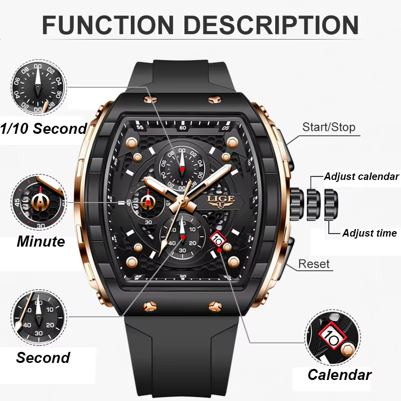 LIGE Top Brand Luxury Men Watc - đánh giá và giá Luxury Watch Magazine
